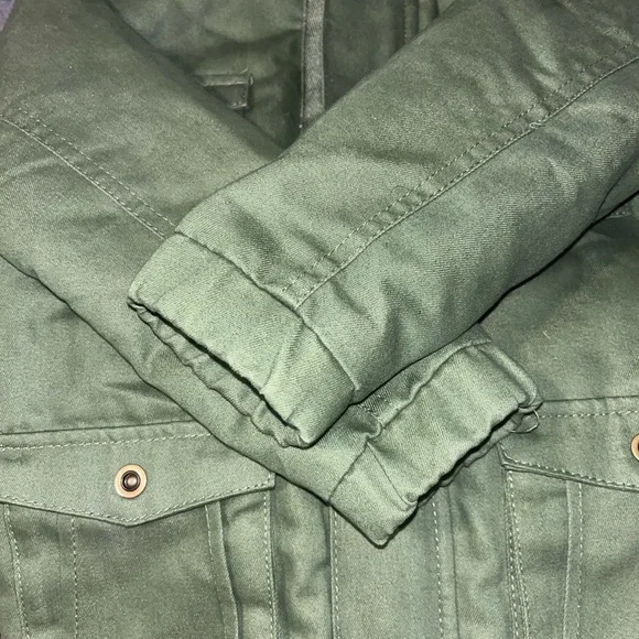 Cat & Jack Olive Hooded Raincoat - Picture 5 of 5